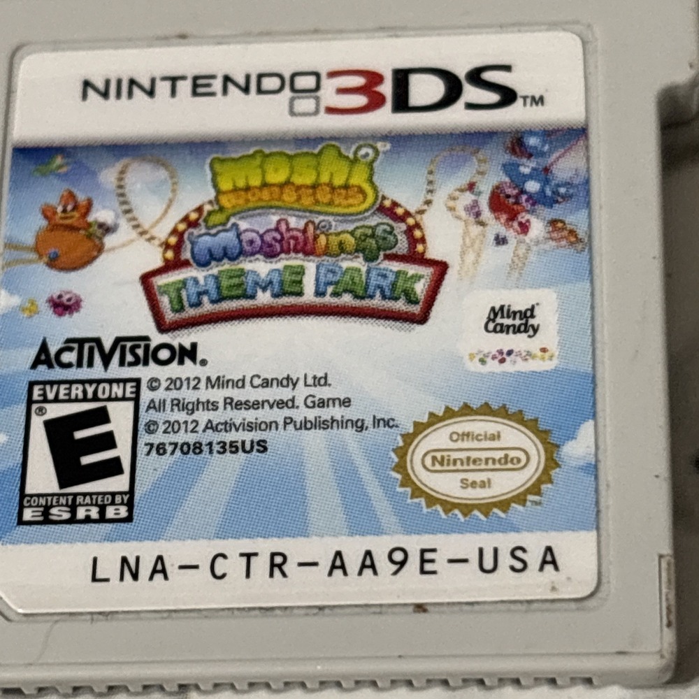 "Moshi Moshlings Theme Park" Nintendo 3DS